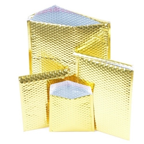 Koperta bąbelkowa metaliczna złota CD