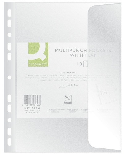Koszulki z klapką na dokumenty Q-Connect 10szt.