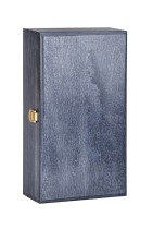 Drewniane pudełko na wino K-982 EX Niebieskie